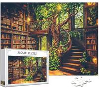 1500 pcs Piece Jigsaw Puzzles for Adults Magic Puzzle Bookstore Pattern Design, Piece Puzzle Educational Games, DIY Adult Crafts with Gift Box Packaging, Beautiful Decoration, Gifts, 87x57cm, Model86