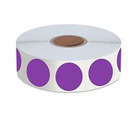 1500 PCS Purple Round Color Coding Circle Dots Inventory Stickers Labels with Perforation Line in Roll (Each Measures 1" in Diameter)