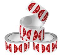 1500 PCS Sale Price Tags 1in/2.5cm Red Write on Price Stickers Self Adhesive Retail Pricing Labels Round Promotion Labels for Retail Store Supermarkets Shops Clearance