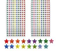 1500 Pcs Star Stickers for Children, Colourful Reward Stickers for Kids, Smiley Face Praise, Glitter Foil Star Reward Behavior Chart Labels for School Students Teacher Supplies