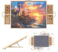 1500 Piece Jigsaw,Puzzle Board with Drawers,Portable Cover,34.5 X 27.5 Inch