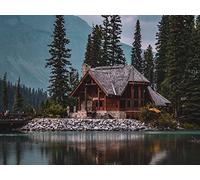 1500 Piece Jigsaw Puzzle for Adults And for Kids Age 14 And Up - House lake harmony 87x57cm