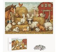 1500 Piece Jigsaw Puzzle for Adults, Farm & Animal Premium Wooden Puzzles with Poster, Classic Cut, Interlocking Pieces for Home Decor & Mindfulness 34 x 22 in - Aged 14+ Only (Not a Toy) P3#30