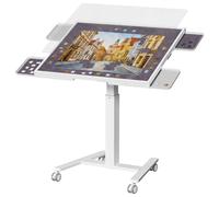 1500-Piece Jigsaw Puzzle Table with Drawer, 33.8"×25.8" Metal Puzzle Board