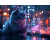1500 Piece Jigsaw Puzzles for Adults 2025 Cat Jigsaw for Adults Game Creative Difficult Challenging Puzzles Bottle Decompressing Intellectual IQ Game Toy Good Gift for Teens Kids, Home Decor P-931