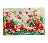 1500 Piece Jigsaw Puzzles for Adults, Abstract Jigsaw Puzzles for Adults 1500 Piece, Fish Puzzle Challenging Game for the Whole Families, Classic Wooden Jigsaws Suitable for Home Decor, Gifts -3391