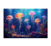 1500 Piece Jigsaw Puzzles for Adults, Animal Puzzles for Adults, Gift for Women, Christmas, Family Wooden Puzzle Educational Games, Challenging Adult Jigsaws, Box Packaging, Jellyfish Pattern Z-67