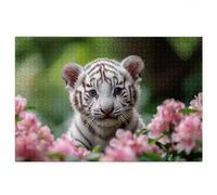 1500 Piece Jigsaw Puzzles for Adults, Animal Puzzles for Adults, Gift for Women, Christmas, Family Wooden Puzzle Educational Games, Challenging Adult Jigsaws, Box Packaging, White Tiger Pattern C-43