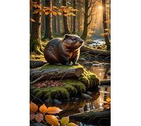 1500 Piece Jigsaw Puzzles for Adults Animals Jungle Rivers Puzzle Fun Challenges Perfect for Relaxation Letter Printed on Back Interlock Perfectly No Dust for Men Women Elders Seniors 34.3 x 22.4 inch