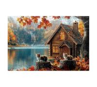 1500 Piece Jigsaw Puzzles for Adults, Autumn Jigsaw Puzzles for Adults 1500, Impossible Puzzle Classic Challenging Educational Games, Wooden Jigsaws Game for Families, Gifts for Men Theme:Cat -1984