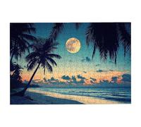 1500 Piece Jigsaw Puzzles for Adults, Beach Jigsaw Puzzles for Adults 1500 Piece, Moon Puzzle Challenging Game for the Whole Families, Classic Wooden Jigsaws Suitable for Home Decoration, Gifts -3719