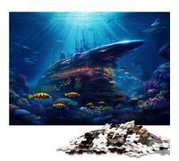 1500 Piece Jigsaw Puzzles for Adults,Blue Underwater World,Jigsaw Puzzles for Adults 1500,Fish Pattern Ocean Puzzles,Jigsaw Puzzle Game Birthday Gifts for Women and Man