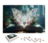 1500 Piece Jigsaw Puzzles for Adults, Butterfly Jigsaw Puzzles for Adults 1500, Fantasy Jigsaws for Family Educational Games, Wooden Puzzle with Gift Box, Unique Gifts for Women, Home Decor, -6670