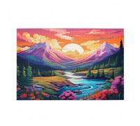 1500 Piece Jigsaw Puzzles for Adults, Creative Impossible Puzzles Games for Adults Beginners, Large Wooden Jigsaw with Poster and Storage Box, Home Decor, Theme: Mountain & Landscape 87x57cm D-649