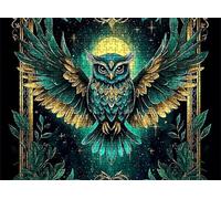 1500 Piece Jigsaw Puzzles for Adults, dream owl Wooden Puzzle Hard Difficult Challenging Puzzle, jigsaw Puzzle 34.3 x 22.4 inches, Stress Relief Wall Decor, Educational Games, w0-614