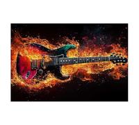 1500 Piece Jigsaw Puzzles for Adults, Guitar Jigsaw Puzzles for Adults 1500, Flame Jigsaws Educational Game, Challenging Puzzle Games for The Whole, Wooden Puzzle for Home Decor, Gifts for Women -2253