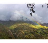 1500 Piece Jigsaw Puzzles for Adults - Hills clouds rainbow 87x57cm