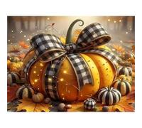 1500 Piece Jigsaw Puzzles for Adults, Impossible Hard Difficult Challenging jigsaw puzzle 1500 pieces adult Puzzles Classic Educational Games 87x57cm,Golden Pumpkin Bow