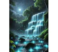 1500 piece Jigsaw Puzzles for Adults Impossible Hard Difficult Challenging Puzzle, jigsaws 1500 pieces for adults Fun Activity & Present for The Whole Family, Theme:Glowing Waterfall Tree