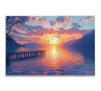 1500 Piece Jigsaw Puzzles for Adults, Lake Jigsaw Puzzles for Adults, Wooden Puzzle with Gift Box, Landscape Jigsaws for Family Educational Games, Unique Gifts for Women/Men, Home Wall Decor, -2345