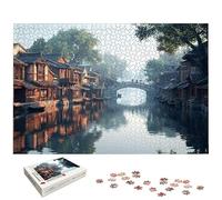 1500 Piece Jigsaw Puzzles for Adults, Landscape Jigsaw Puzzles for Adults 1500, Architecture Jigsaws for Family Educational Games, Wooden Puzzle with Gift Box, Gifts for Women, Home Wall Decor, -6968