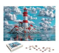 1500 Piece Jigsaw Puzzles for Adults, Lighthouse Jigsaw Puzzles for Adults 1500, Landscape Jigsaws for Family Educational Games, Wooden Puzzle with Gift Box, Unique Gifts for Women, Home Decor, -5962