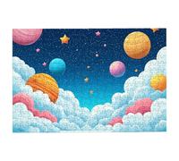 1500 Piece Jigsaw Puzzles for Adults, Planet Jigsaw Puzzles for Adults 1500 Piece, Classic Puzzle Challenging Game for the Whole Families, Suitable for Decompression Gifts Decor Theme: (Cloud), -1661