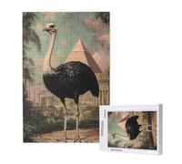 1500 Piece Jigsaw Puzzles for Adults,Pyramid Jigsaw Puzzles for Adults, Wooden Puzzle with Gift Box,Ostrich Jigsaws for Family Educational Games, Unique Gifts for Women/Men, Home Wall Decor,ML-723