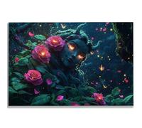 1500 Piece Jigsaw Puzzles for Adults, Rose Jigsaw Puzzles for Adults, Wooden Puzzle with Gift Box, Demon Jigsaws for Family Educational Games, Unique Gifts for Women/Men, Home Wall Decor, -2555