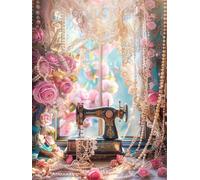 1500 Piece Jigsaw Puzzles for Adults, Sewing Machine Rose Jigsaw Puzzles for Adults 1500 Pieces, 87x57cm Impossible Hard Difficult Challenging Adult Puzzles for Wall Decoration and Gifts