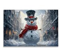 1500 Piece Jigsaw Puzzles for Adults, Snowman Jigsaw Puzzles for Adults, Wooden Puzzle with Gift Box, City Jigsaws for Family Educational Games, Unique Gifts for Women/Men, Home Wall Decor, -2419