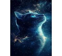 1500 Piece Jigsaw Puzzles for Adults, Starry Sky Cat Classic Puzzle, 34.3x22.4 inch, Premium Interlocking No Dust, Family Indoor Activity