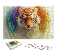 1500 Piece Jigsaw Puzzles for Adults, Tiger Jigsaw Puzzles for Adults 1500, Elves Jigsaws for Family Educational Games, Wooden Puzzle with Gift Box, Unique Gifts for Women, Home Wall Decor, -7084