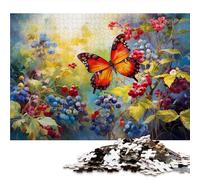 1500 Piece Jigsaw Puzzles for Adults,Vintage Botanical Floral,Jigsaw Puzzles for Adults 1500,Butterfly Floral Printed Puzzles,Jigsaw Puzzle Game Birthday Gifts for Women and Man