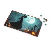1500 Piece Puzzle A Witch'S Nightly Vigil Under The Full Moon Picture Puzzle Puzzle 500 Pieces Easter Toys For Kids Ages 4-8(1000PCS)