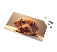 1500 Piece Puzzle Adorable Brown Puppy With Big Eyes Picture Puzzle Toddler Toys Puzzles For Kids Ages 4-6(300PCS)