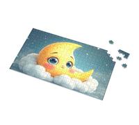 1500 Piece Puzzle Adorable Cartoon Moon In The Clouds Picture Puzzle Puzzle Toys Under 10 Dollars(300PCS)