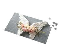 1500 Piece Puzzle Angel Wings With Floral Bouquet Picture Puzzle Jigsaw Puzzles 1000 Pieces Puzzles For Adults 500(1000PCS)