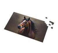1500 Piece Puzzle Brown Horse With White Mane Picture Puzzle Jigsaw Puzzles 1000 Pieces Puzzles For Adults 500(500PCS)