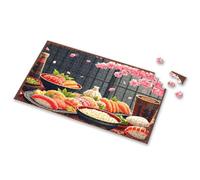1500 Piece Puzzle Cherry Blossom Feast: A Vibrant Display Of Japanese Cuisine Picture Puzzle Puzzle 500 Pieces Easter Toys For Kids Ages 4-8(1000PCS)