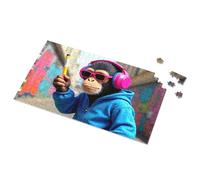 1500 Piece Puzzle Monkey With Pen And Headphones Picture Puzzle Toddler Toys Puzzles For Kids Ages 4-6(300PCS)