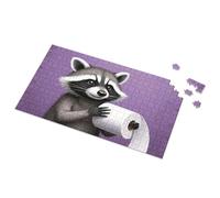 1500 Piece Puzzle Raccoon Holding Toilet Paper Roll Picture Puzzle Jigsaw Puzzles 1000 Pieces Puzzles For Adults 500(1000PCS)