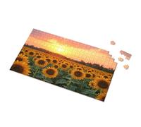 1500 Piece Puzzle Sunset In The Field Of Sunflowers Picture Puzzle Kids Toys For Girls Games For Kids 8-12(300PCS)