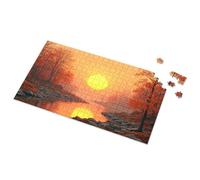 1500 Piece Puzzle Sunset Reflections In Autumnal Forest Picture Puzzle Toddler Toys Puzzles For Kids Ages 4-6(500PCS)