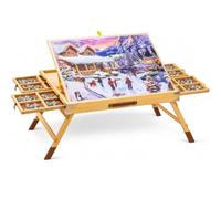 1500 Piece Tilting Foldable Puzzle Table With Drawers | Portable Jigsaw Puzzle Board, Rotating Base & 25° Tilted Mode, For Adults(Puzzle table)