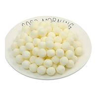 1500 Pieces 10mm Craft Pom Poms Cotton Rainbow Ball Easter Festive Pom Poms Self Adhesive Pompom Fluffy Mini Pom Pom Ball Fuzzy Ball for Jewelry Making Clothing Appliques (10_ Milk White)