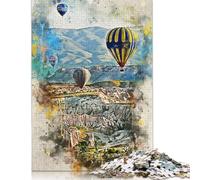 1500 Pieces Hot Air Balloon Watercolor for Adults Difficult Jigsaw Puzzles Puzzles for Adults Educational Game Challenge Toy 1500pcs (85x57cm)