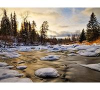 1500 Pieces Jigsaw Puzzles for Adults And Children,14 Years Old And Up - Ice water river 87x57cm