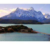 1500 Pieces Jigsaw Puzzles for Adults And Children,14 Years Old And Up - Island bridge mountains 87x57cm