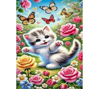 1500 Pieces Jigsaw Puzzles For Adults Educational Game Challenge Toy Gifts 1500 piece puzzles for adults Family Activity Game Puzzle Garden Butterfly Cat